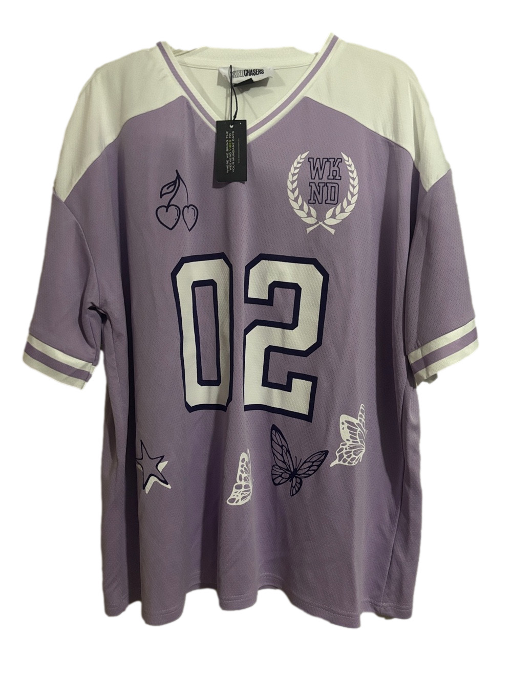 NWT WKND CHASERS Lavender Sports Jersey Size XL